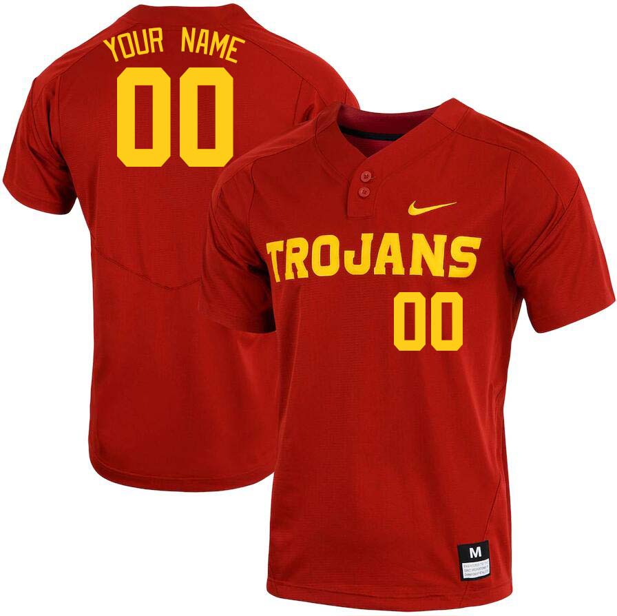 Custom USC Trojans Name And Number College Baseball Jerseys Stitched-Cardinal - Click Image to Close